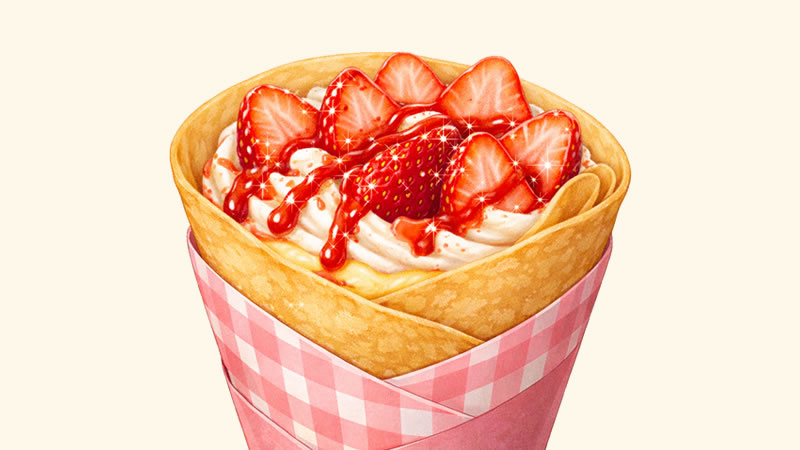 クレープ（イチゴ）