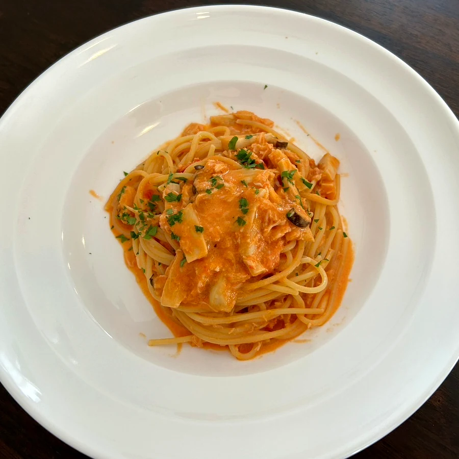 トマトソース系のパスタ